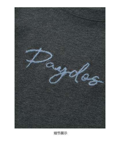 【H5482】實拍磨毛舒適質感刺繡長袖T恤251109