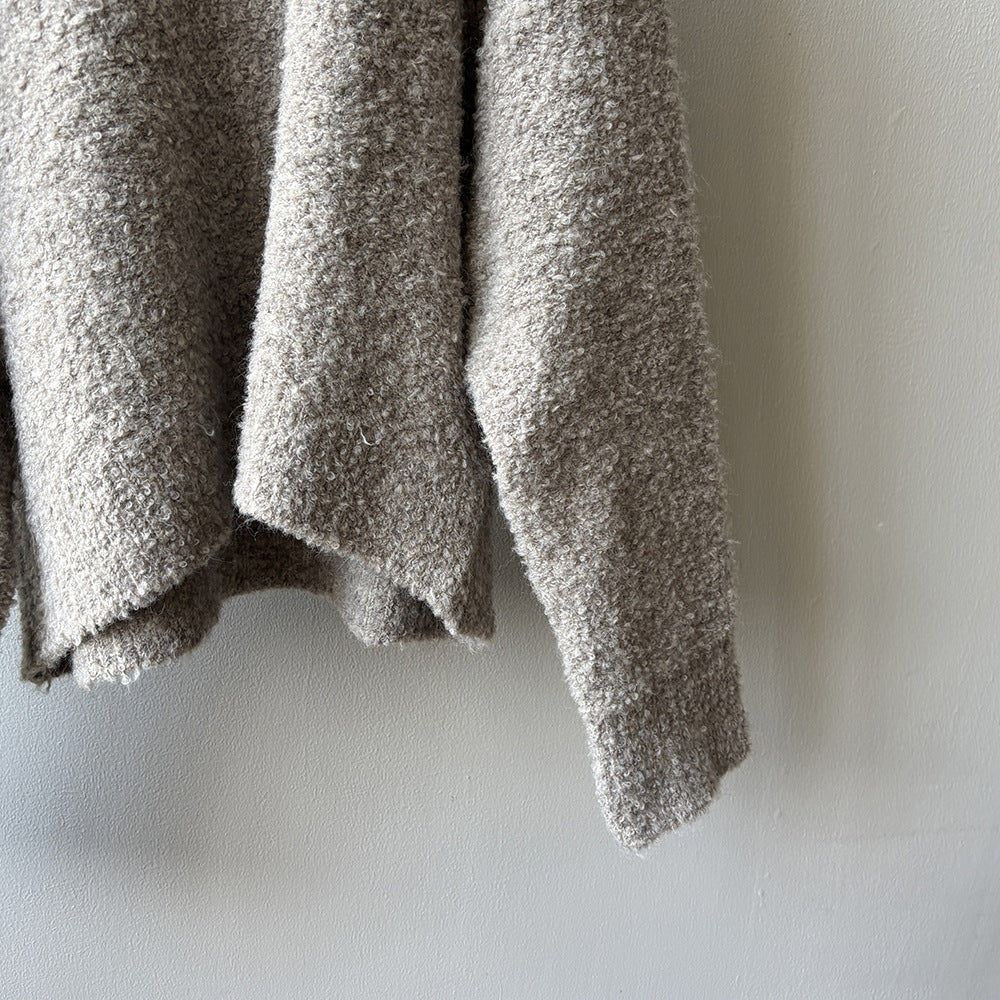 【Y2188】實拍冬季圈圈絨可愛連帽針織毛衣251106