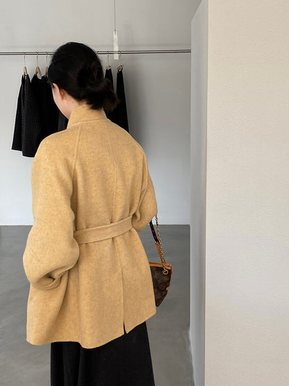 【cimzD6616】實拍高級大氣款雙面羊毛呢廓形外套大衣（100羊毛）251120