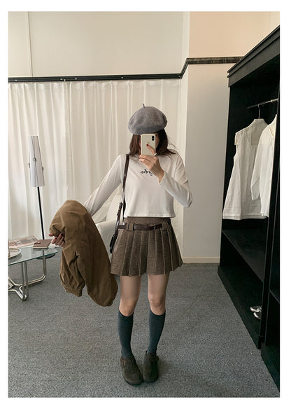 【H5482】實拍磨毛舒適質感刺繡長袖T恤251109