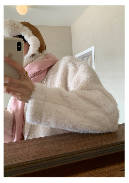 【H5506】實拍 溫柔輕奢皮毛一體保暖仿皮草大衣外套251118