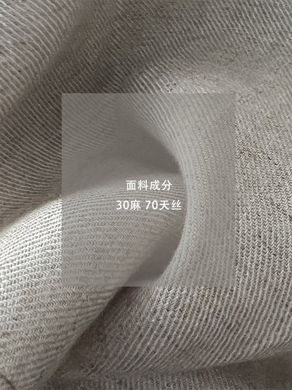 【cimz1762】實拍早春天絲亞麻不規則襯衫260122