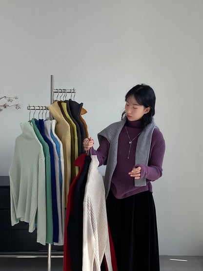 【cimz1388】實拍高領加厚高級感針織毛衣251128