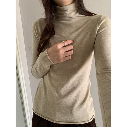 【H5481】實拍基礎6色堆堆領毛針織T恤251109