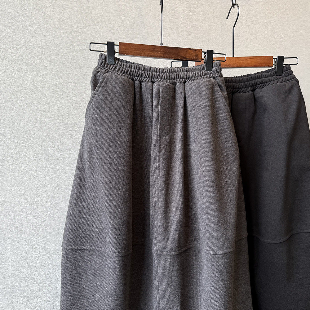 【Y82671】 實拍秋冬氣質花苞毛呢A字裙251023