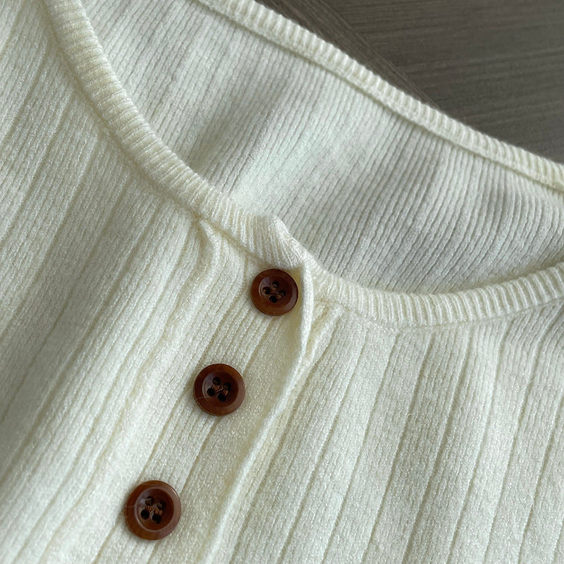 【cimYL369】實拍圓領坑條安迪绒氣質針織衫251201