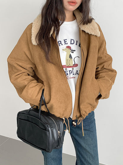 【LD3298】實拍冬季必備厚款短款麂皮絨機車外套251103