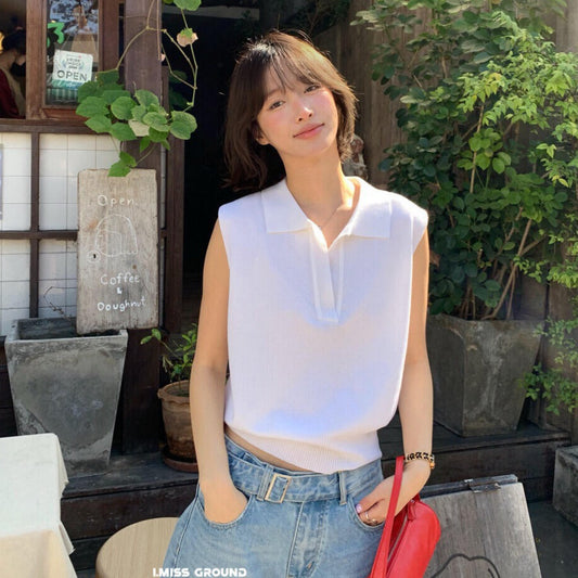 【LR01293】實拍imiss氣質百搭！33%羊毛無袖針織衫260305