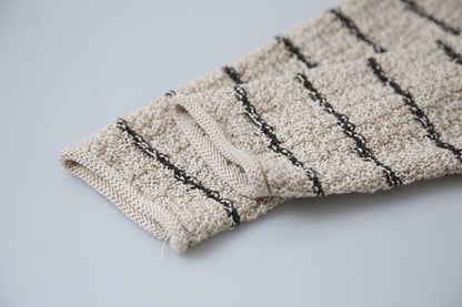 【LD11022】實拍肌理感寬鬆條紋針織衫251110