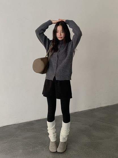 【LD11044】實拍厚款毛呢西裝短褲後鬆緊腰251202