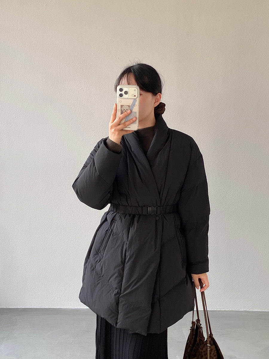 【cimz6386】實拍歐美大氣抗寒鎖温收腰氣質羽絨外套（白鴨絨90%)251120