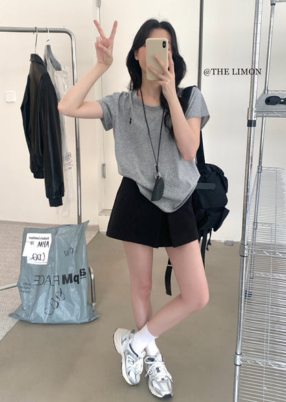 【LTM0966】實拍檸檬小馬刺繡休閒短袖T恤250414