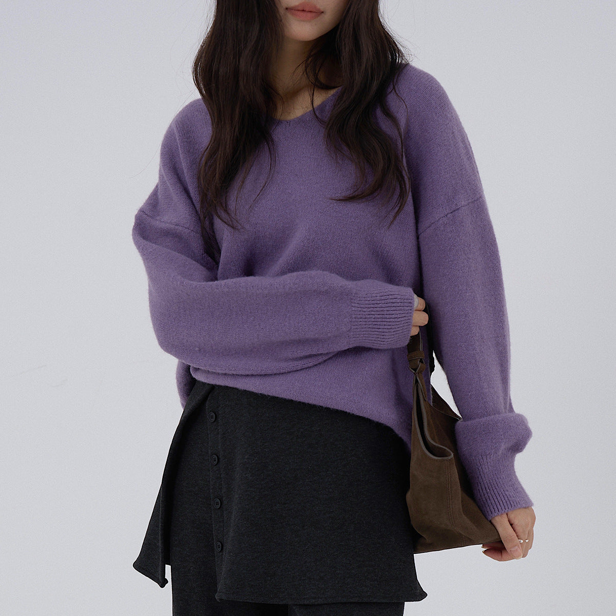 【LD3281】實拍慵懶寬鬆棉羊絨針織毛衣251103