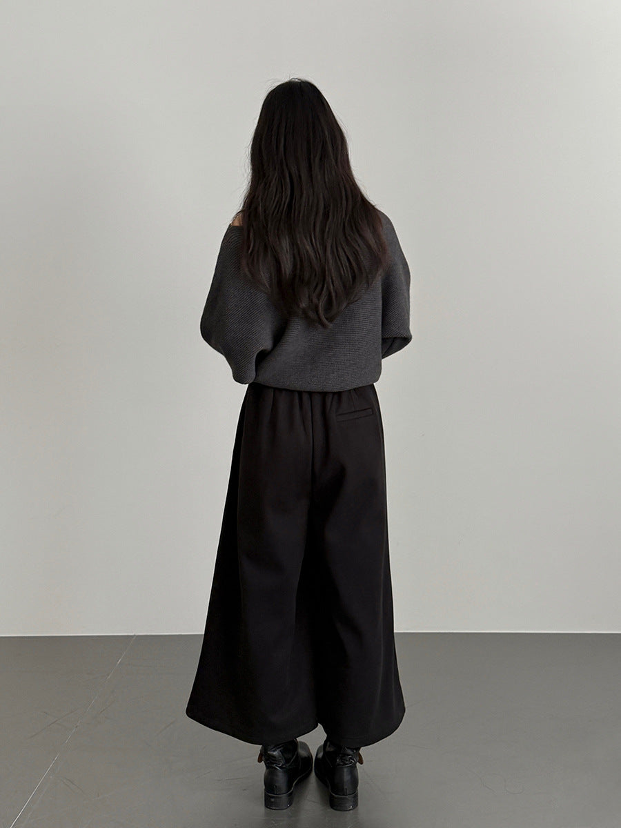 【LD11029】實拍韓系掛脖鏤空露肩針織毛衣251124