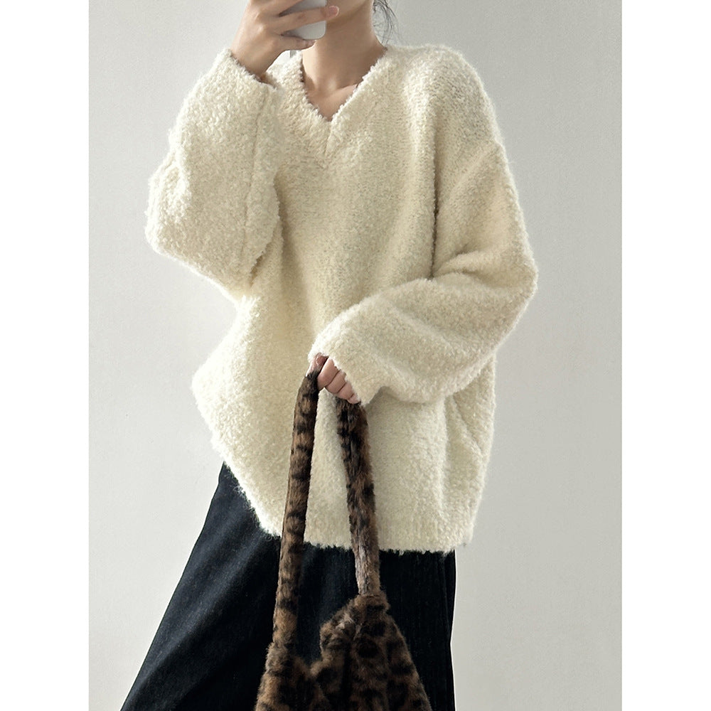 【YK259】實拍冬季慵懒奶呼呼針織毛衣+可拆卸披肩帽子(羊毛12%)251113