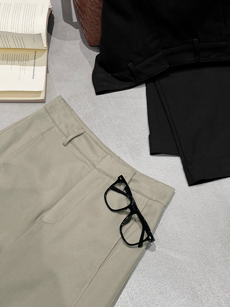 【cim1678】實拍法式高級優雅感顯瘦天絲棉直筒褲251030