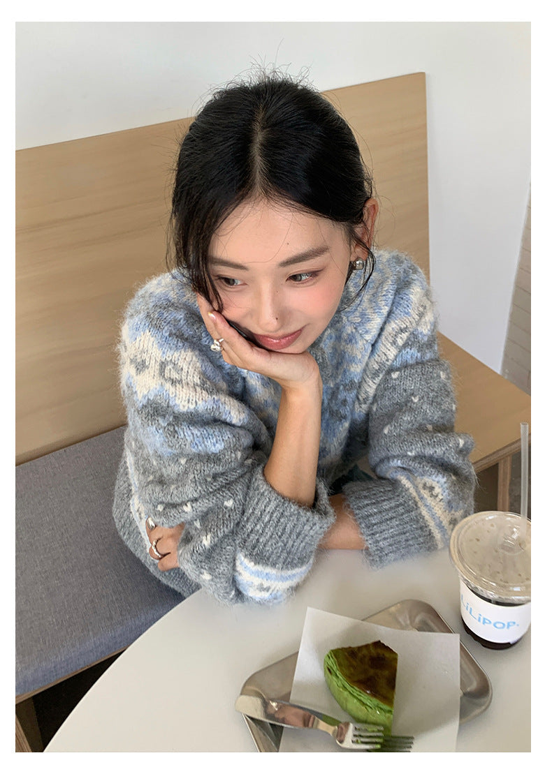 【H5450】實拍太温柔太美了～提花針織外套250923