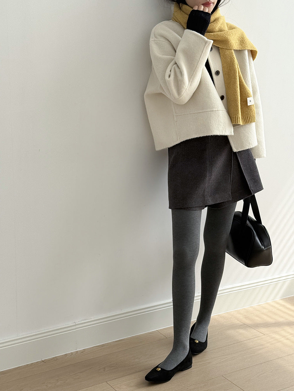 【Y8522】實拍高單氣質簡約綿羊毛呢外套（棉羊毛52%)251106