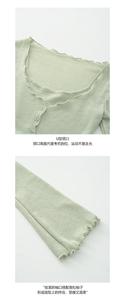 【H5005】實拍春天溫柔荷葉假兩件針織衫250210