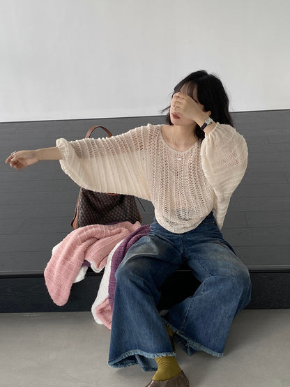 【cim0628】實拍温柔慵懒寬鬆針織薄罩衫（20羊毛）251114