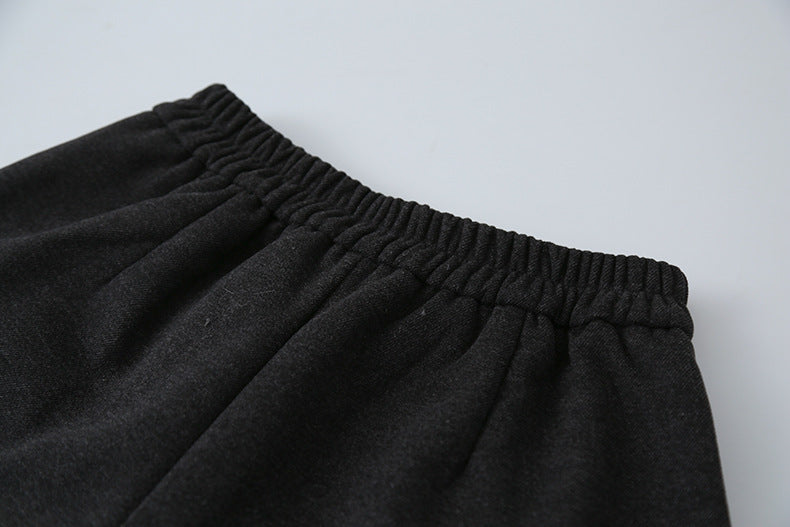 【LD11044】實拍厚款毛呢西裝短褲後鬆緊腰251202