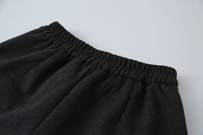 【LD11044】實拍厚款毛呢西裝短褲後鬆緊腰251202