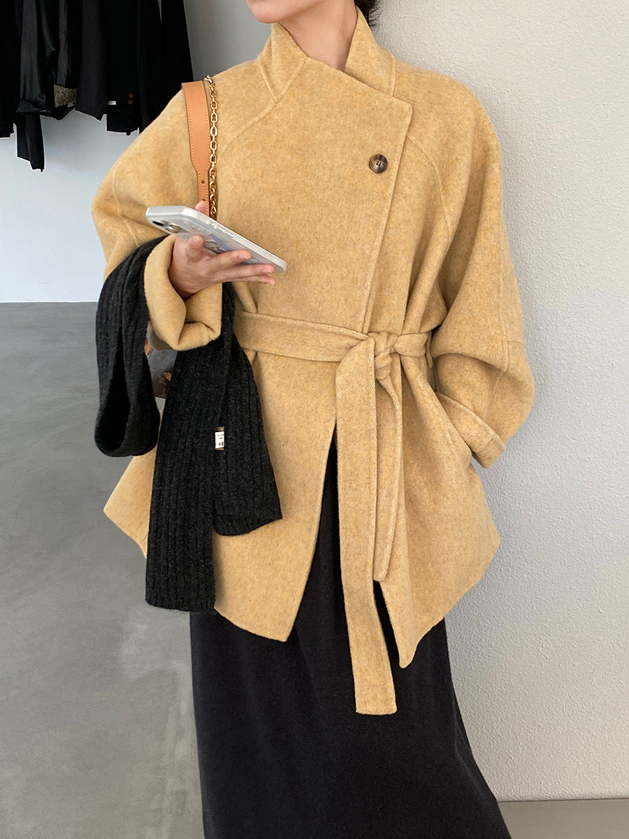 【cimzD6616】實拍高級大氣款雙面羊毛呢廓形外套大衣（100羊毛）251120