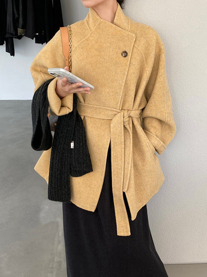 【cimzD6616】實拍高級大氣款雙面羊毛呢廓形外套大衣（100羊毛）251120