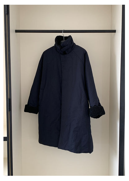 【H5498】實拍韓系加厚保暖長款棉服大衣外套251118