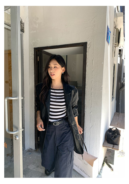 【H5399】實拍韓系簡約氣質一字領露肩針織衫250902