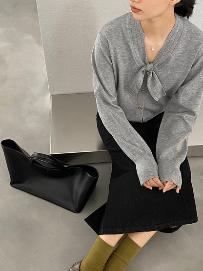 【cimJ8902】實拍氣質小香蝴蝶结針織開衫251114