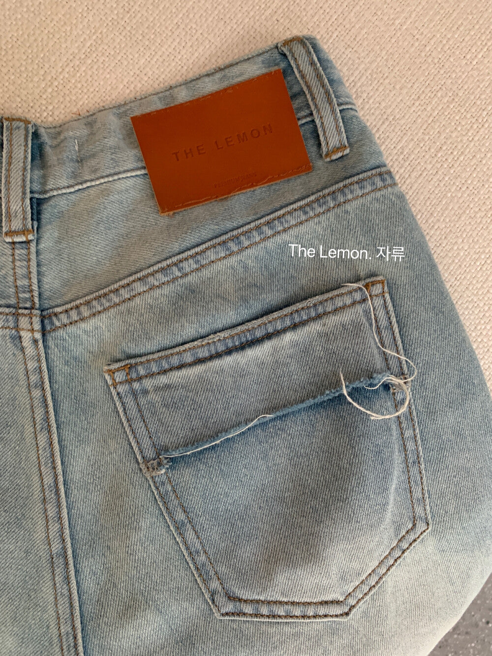 【LMM001】實拍超顯瘦小眾破洞設計感闊腿褲高腰牛仔長褲240311