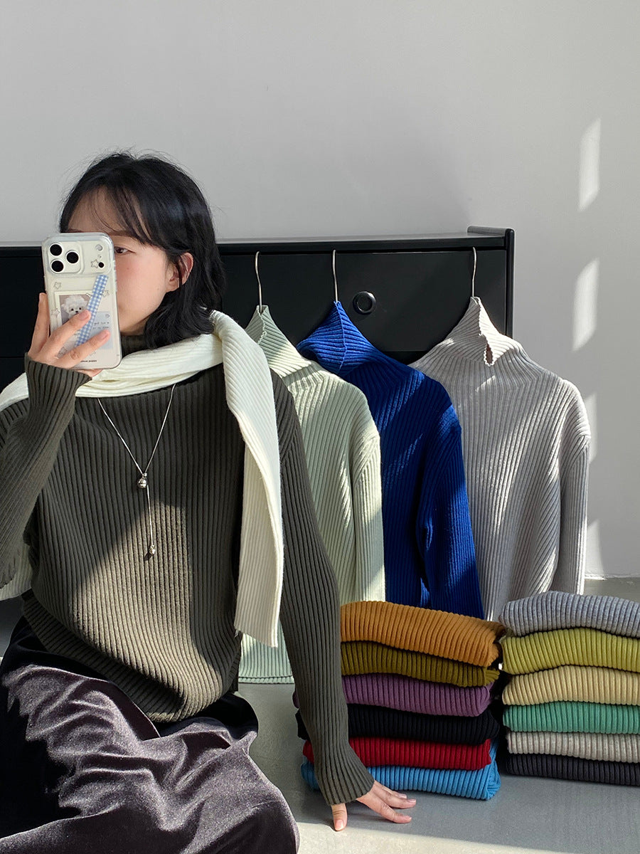 【cimz1388】實拍高領加厚高級感針織毛衣251128
