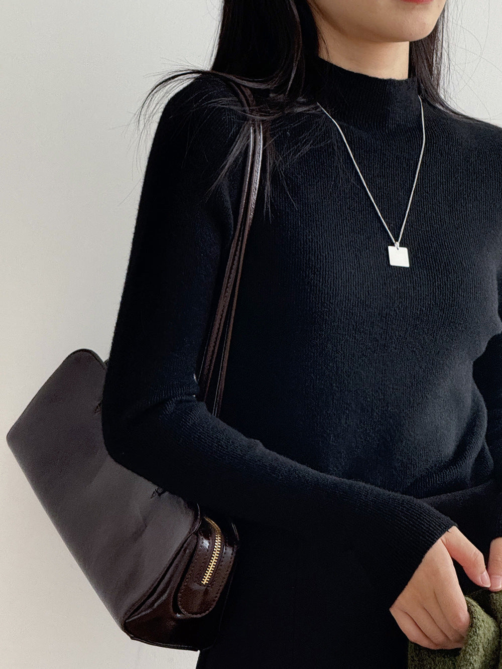 【Y315】實拍高級感半高領針織衫（棉羊毛4%)251106