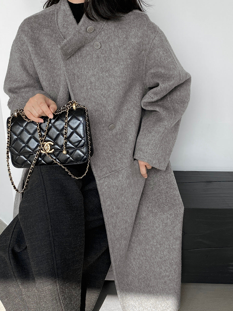 【cimz629065】實拍高級感貴氣重磅氣質羊毛桑蟬絲大衣外套251128