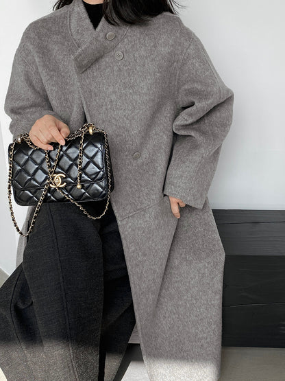 【cimz629065】實拍高級感貴氣重磅氣質羊毛桑蟬絲大衣外套251128