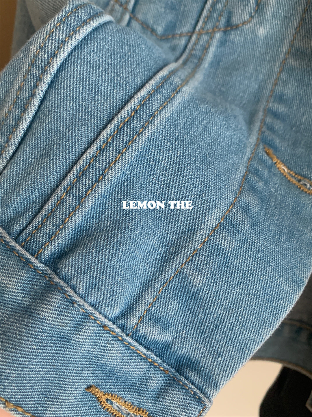 【LA163】檸檬春夏春秋寬鬆短版牛仔外套240223