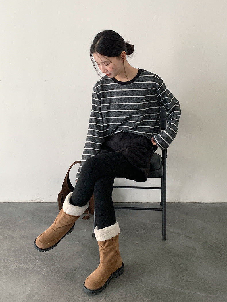 【LD11044】實拍厚款毛呢西裝短褲後鬆緊腰251202