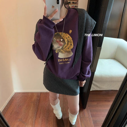 【L9295】實拍檸檬秋冬狗狗印花加絨衞衣+針織披肩251117