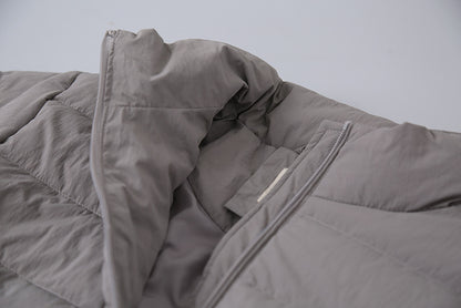 【LD11067】實拍簡約設計保暖立領含絨棉服外套（白鴨絨50%)
251209