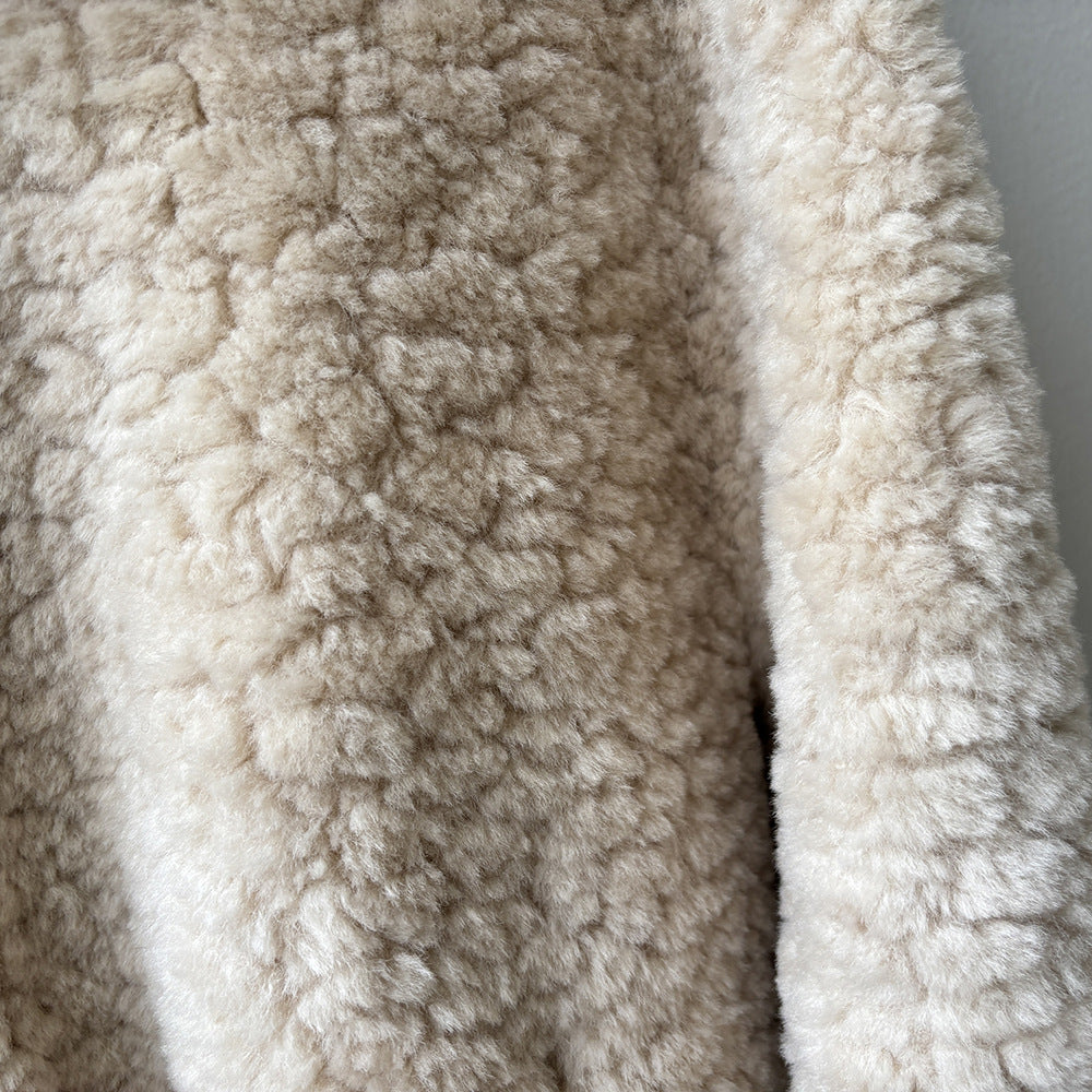 【YH8567】實拍冬天保暖厚款立领羊羔毛外套251113