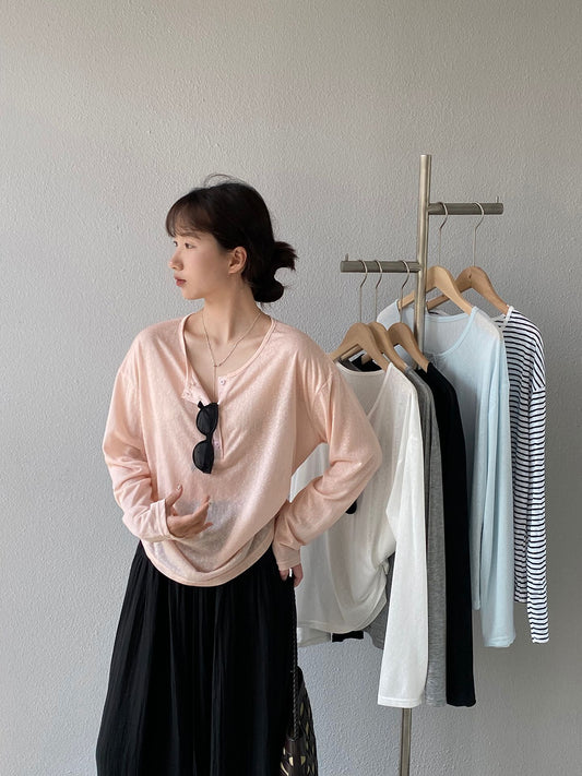 【cimzZ8705】實拍夏日輕盈防曬☀️萊賽爾天絲純色寬鬆顯瘦長袖薄款罩衫260429