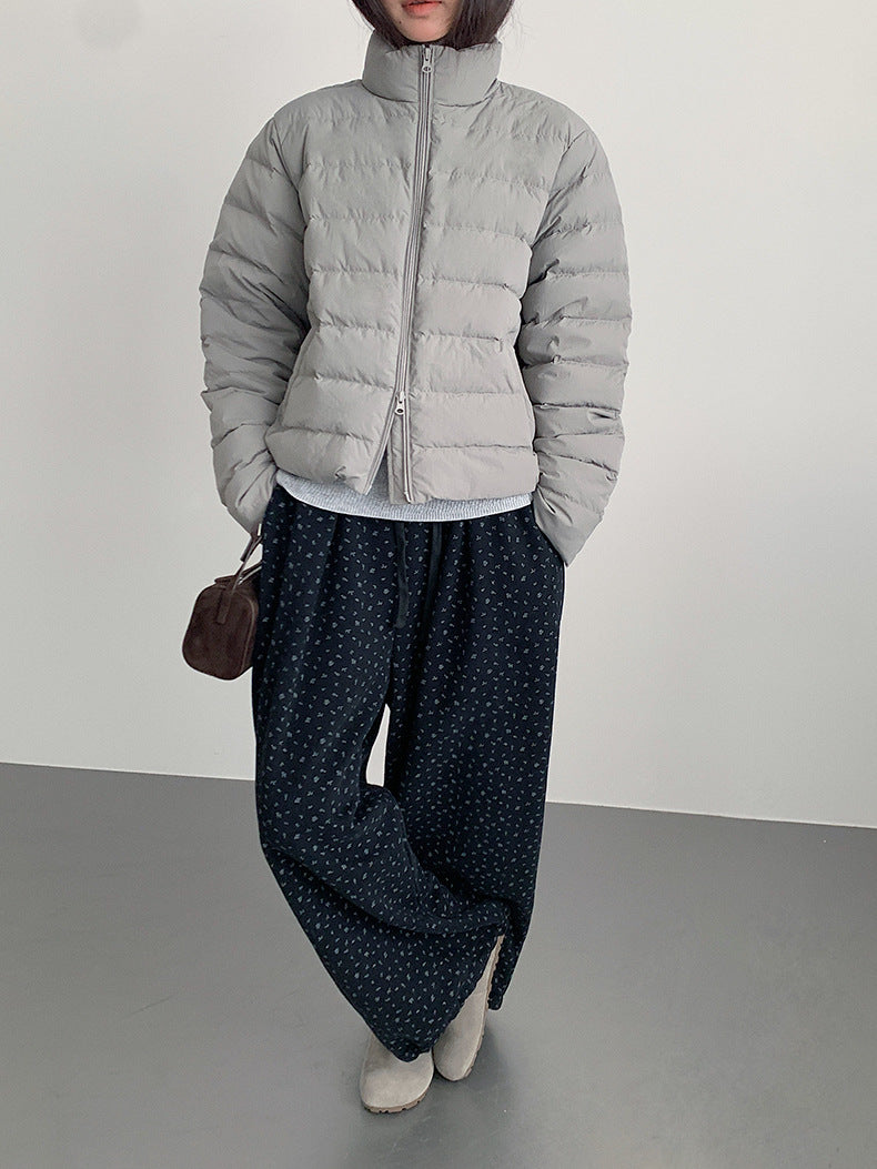 【LD11067】實拍簡約設計保暖立領含絨棉服外套（白鴨絨50%)
251209