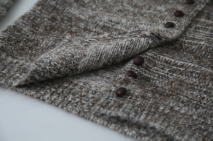 【LD3296】實拍輕奢復古寬翻領厚實針織外套＋針織包251103