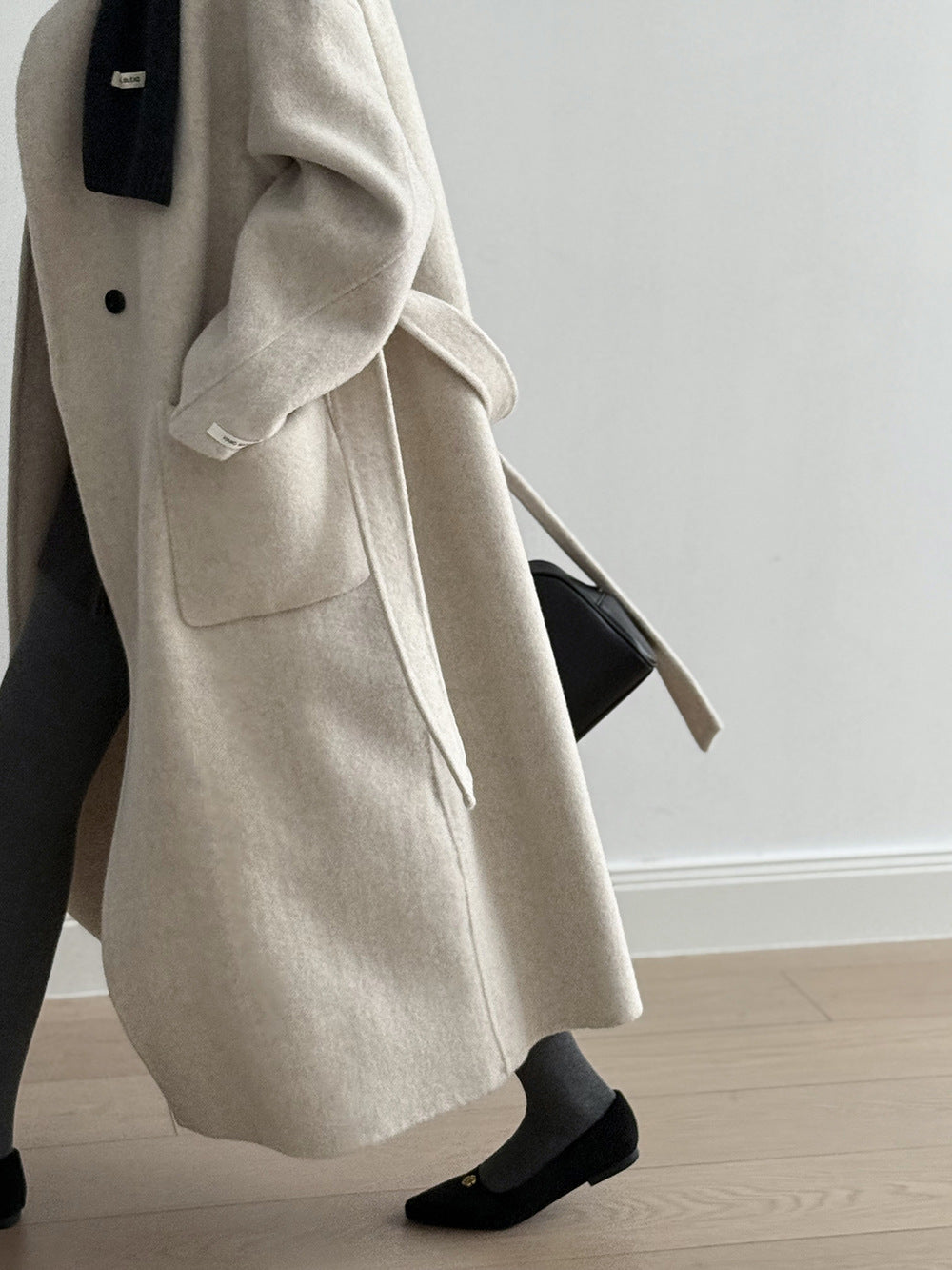 【Y25527】實拍高單質感雙面羊毛呢立領大衣（棉羊毛68%)251106