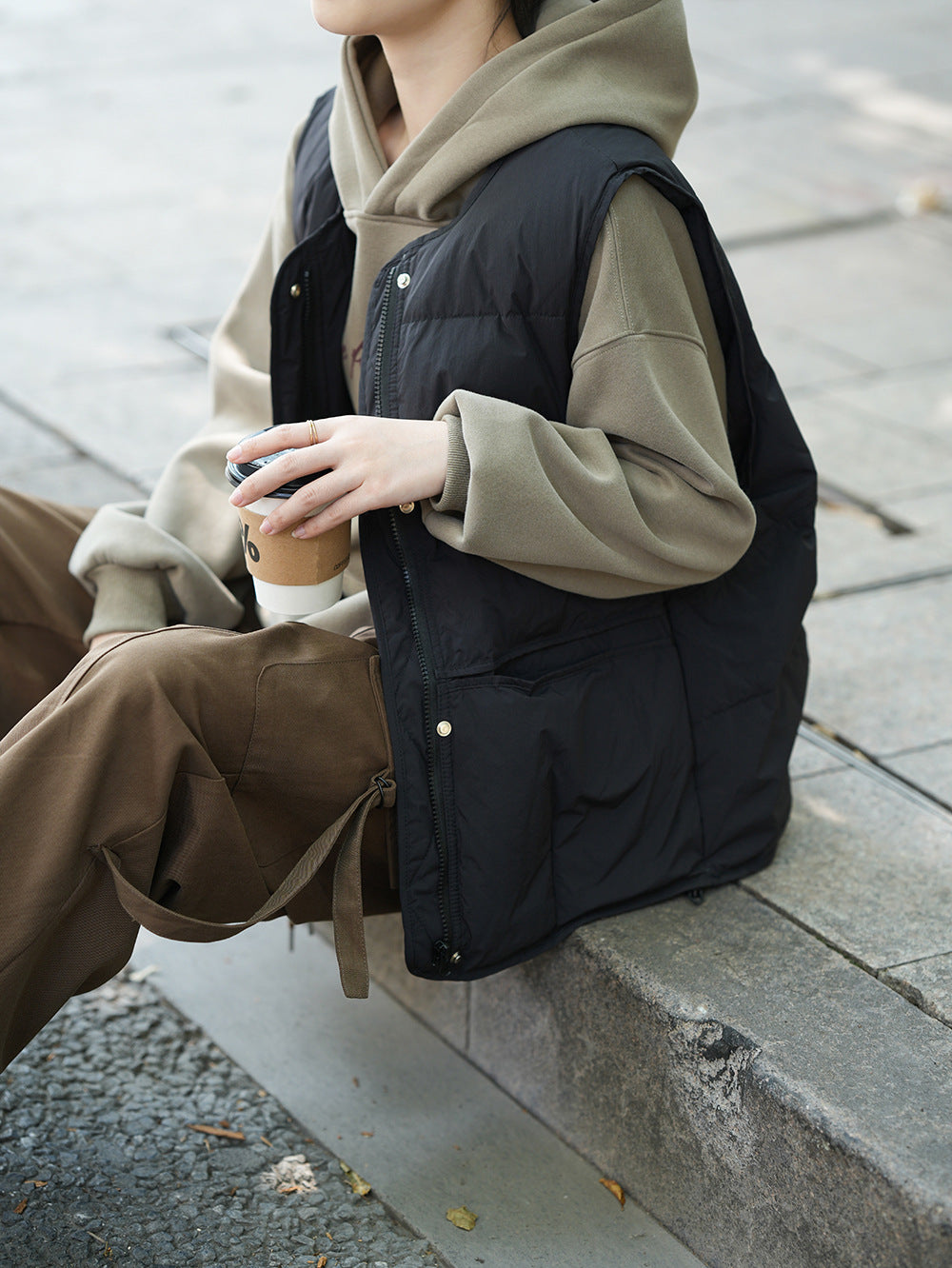 【Y80882】 實拍保暖白鴨絨50%羽絨背心251023