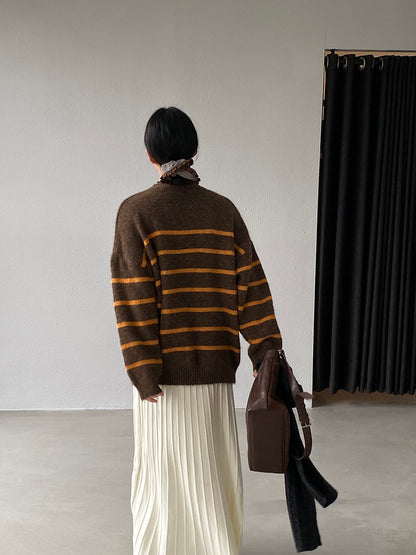 【cimz8925】實拍冬季復古圓領氣質針織毛衣251120