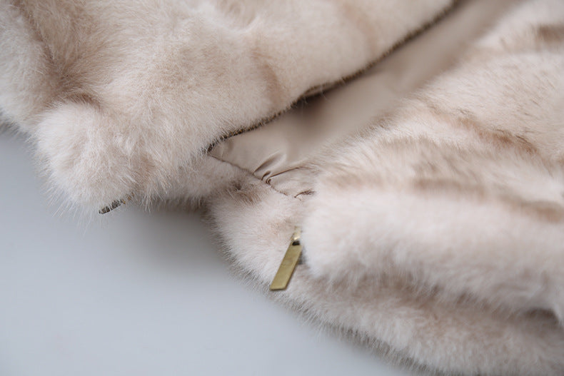 【LD11042】實拍皮毛一體立領拉鍊背心外套251202