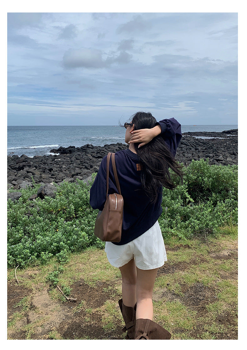 【H5387】實拍韓版設計顯瘦開叉裙褲(內有安全褲）250902