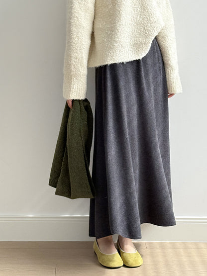 【Y0723】實拍冬季簡約針織大擺A字裙（棉羊毛4%)251106